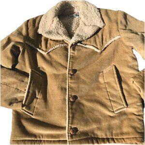 Vtg 70s Lee Storm Rider Ranch Coat Sherpa Corduroy Twill Jacket Men’s M 42 USA